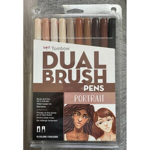Tombow Dual‎ Brush Pen Portrait Palette Set – 10 Pack (56170) – NEW